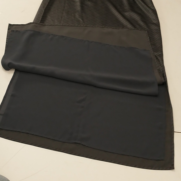 Silk Maxi Skirt Dark Gray Slim Floor Length Classy Excellent Quality & Condition - Picture 11 of 11
